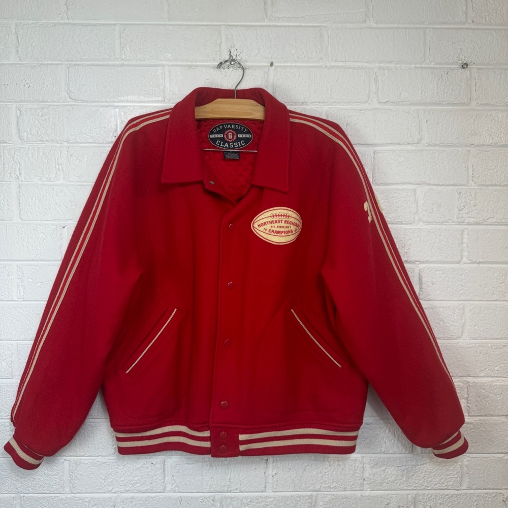 Vintage Gap varsity classic red wool letterman 1996 size xl